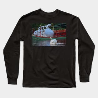 Swan meeting with some friends Boston Public Garden Long Sleeve T-Shirt